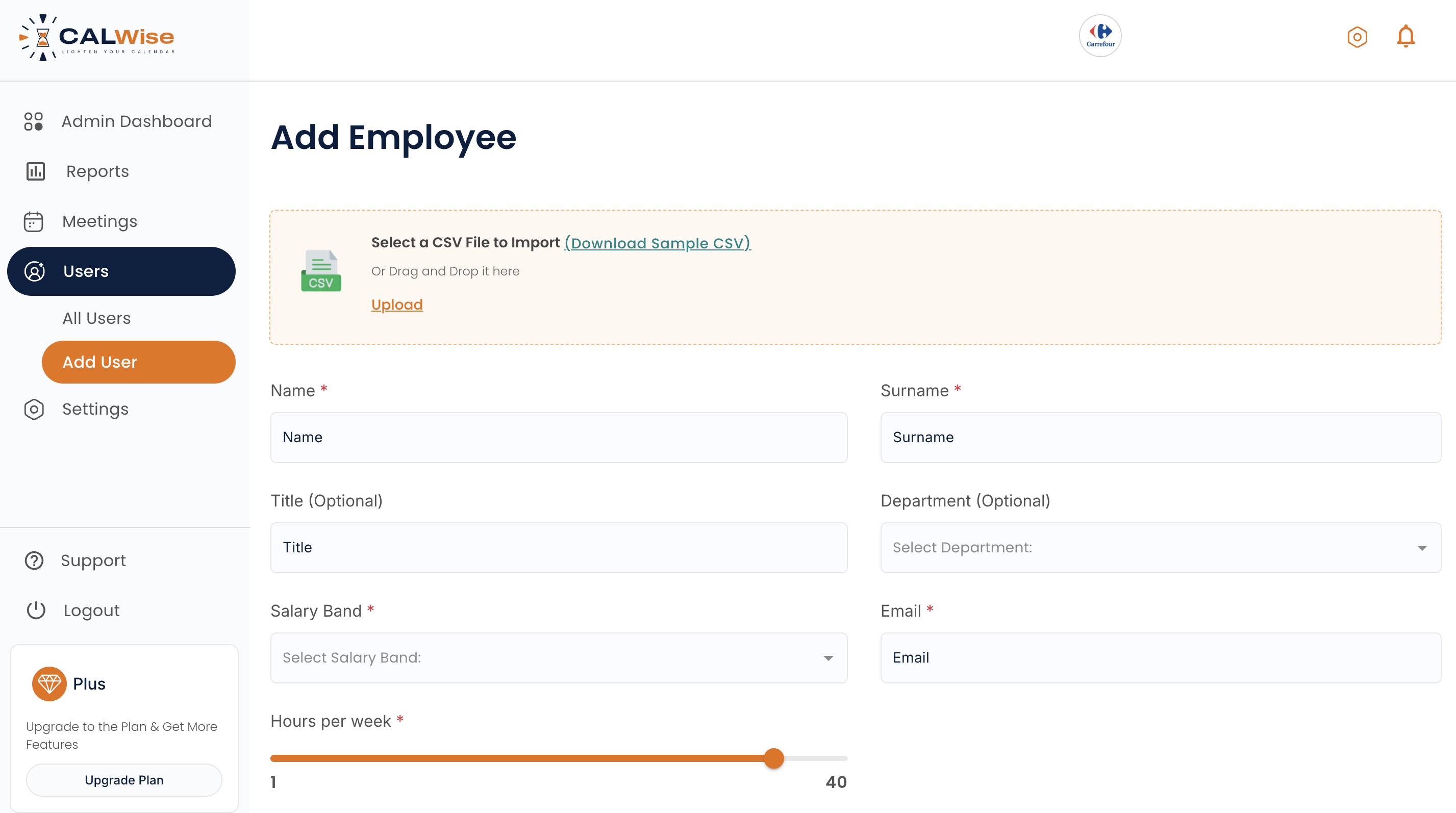 Add Employee Dashboard